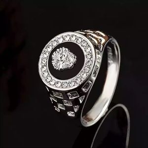 New mens lions silver pop star ring